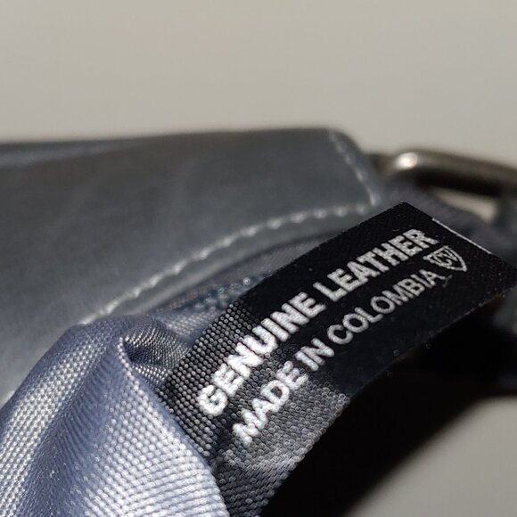 Le Donne Leather Collection Genuine Leather Hobo Baguette Purse Dark Grey OS - Picture 3 of 8